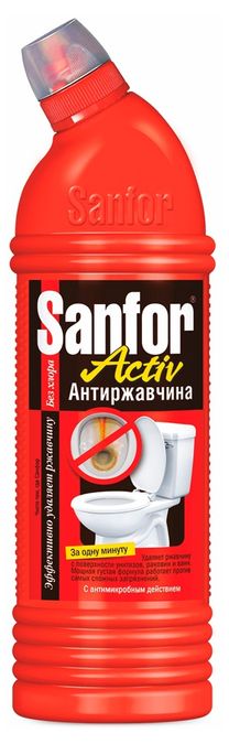 Гель для чистки унитазов sanfor gold