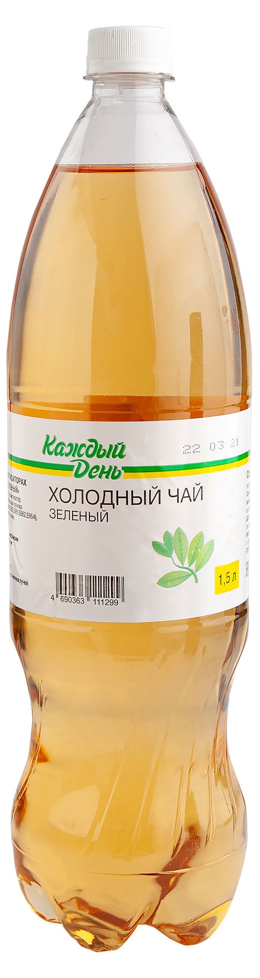 Купить Чай «Каждый День» Холодный зеленый, 1,5 л (798109) в  интернет-магазине АШАН в Москве и России