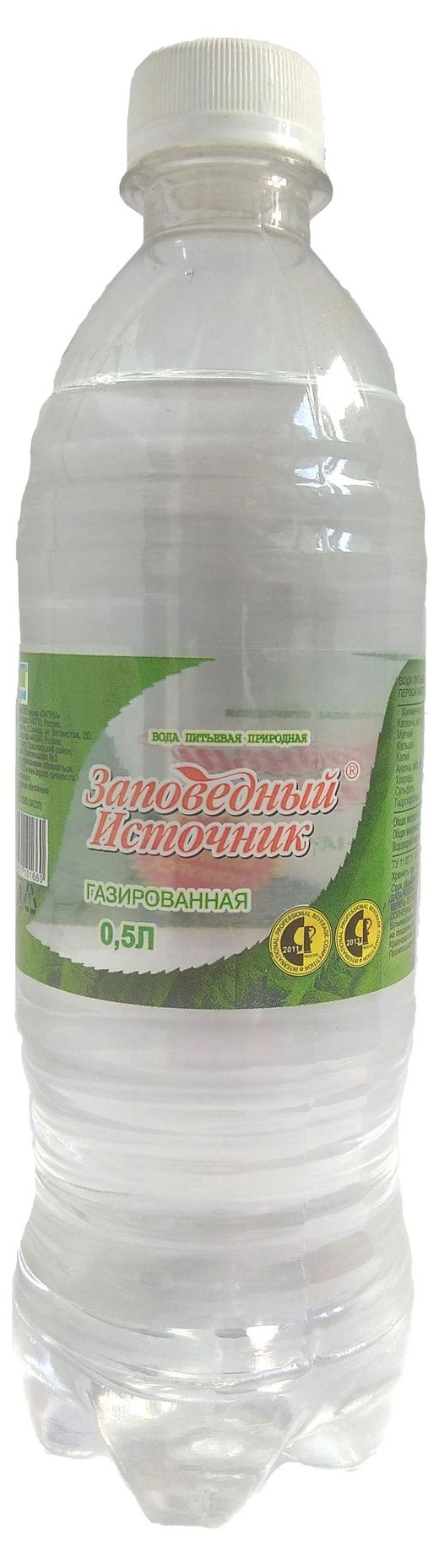 Купить Вода питьевая «Заповедный Источник» газированная, 500 мл (985075) в  интернет-магазине АШАН в Москве и России