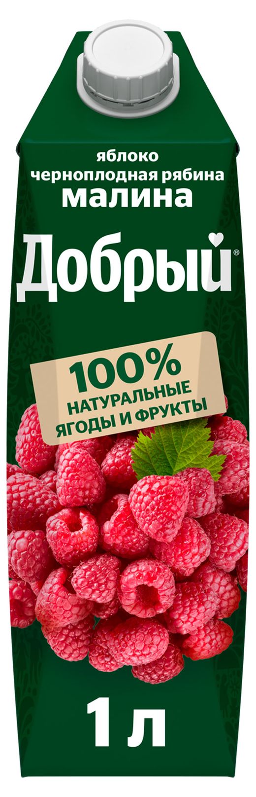 Купить Нектар «Добрый» Яблоко-Малина-Рябина, 1 л (257681) в  интернет-магазине АШАН в Москве и России