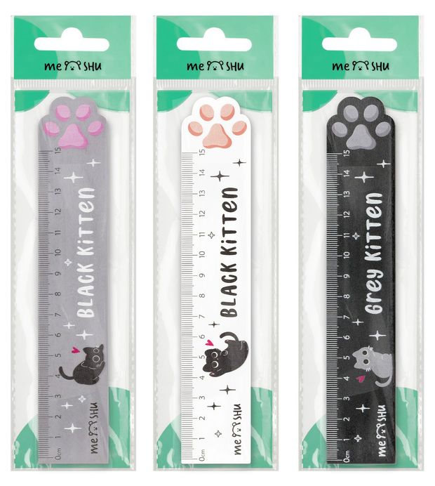 Линейка деревянная Meshu Paw 15 см, 1 шт в ассортименте