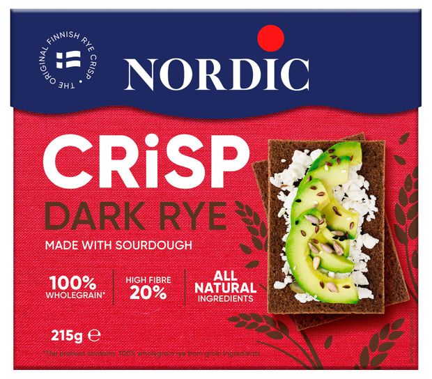 Хлебцы ржаные Nordic Crisp Dark Rye Финляндия, 215 г