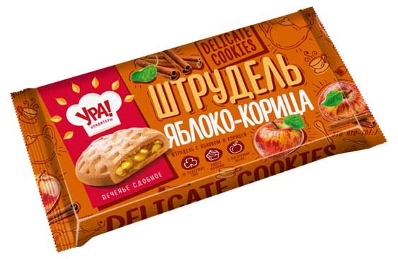 Штрудель Ура! Кондитеры яблоко корица, вес