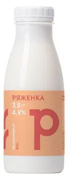 Ряженка Братья Чебурашкины Традиционная 3,2 - 4,2% БЗМЖ, 330 мл