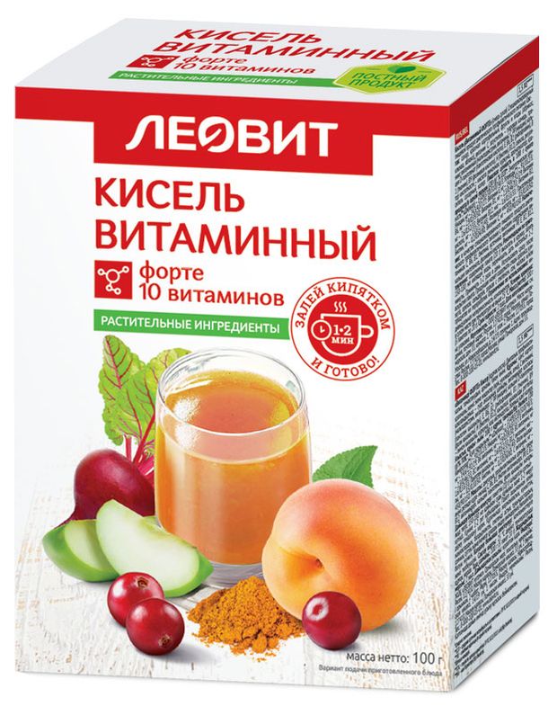 Кисель Леовит Форте витаминный 100 г 174₽