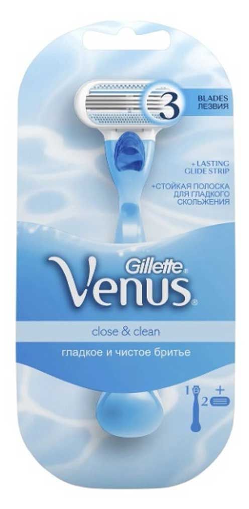 Бритва женская Venus Gillette с двумя сменными кассетами