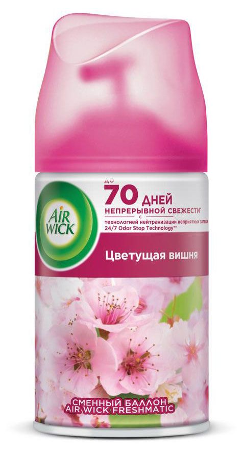 Сменный баллон для освежителя воздуха AirWick Pure Цветущая вишня, 250 мл