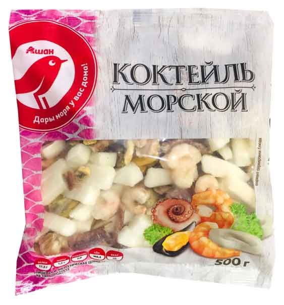 Коктейль Морской мороженный АШАН Красная птица 500 г 339₽