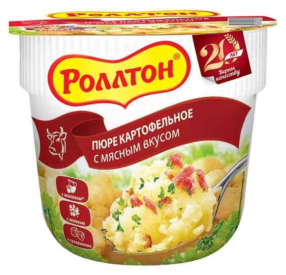 Пюре картофельное Роллтон с мясом 40 г 45₽