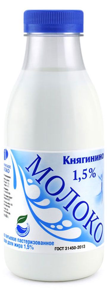 Молоко Княгинино 1,5% БЗМЖ, 430 г