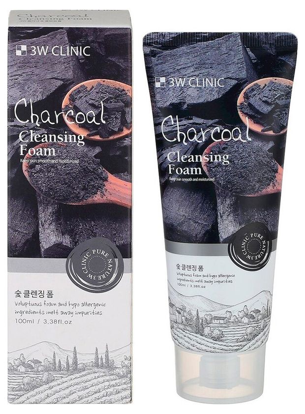 Пенка для умывания 3W Clinic Charcoal Cleansing Foam 100 мл 159₽