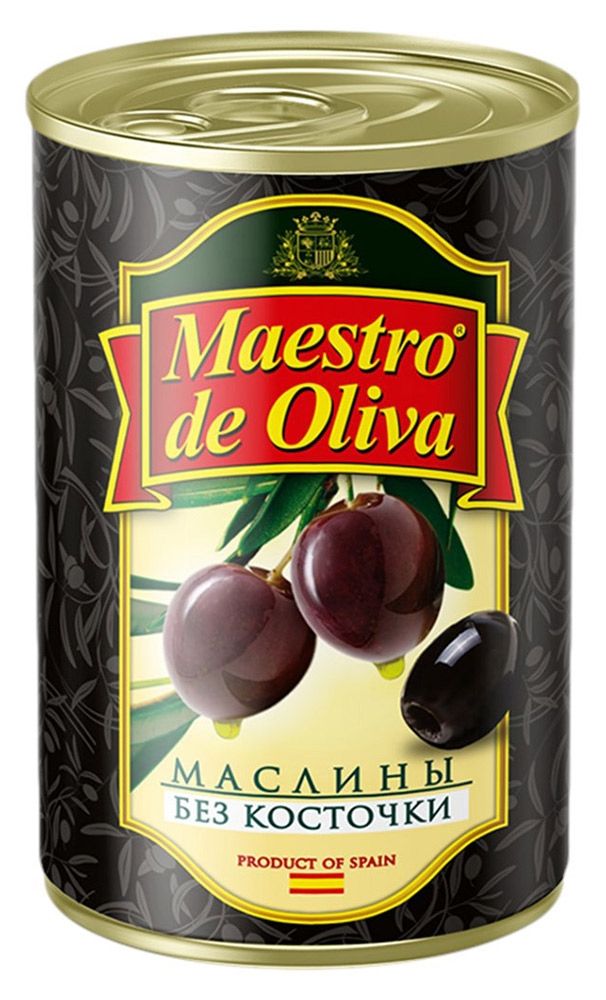 Маслины черные Maestro de Oliva без косточки, 280 г