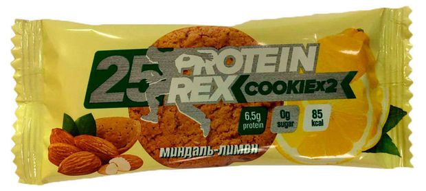 Печенье протеиновое Protein Rex Сookie миндаль лимон, 50 г