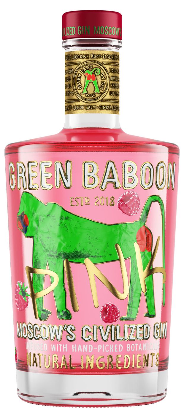 Джин Green Baboon Pink Россия, 0,7 л