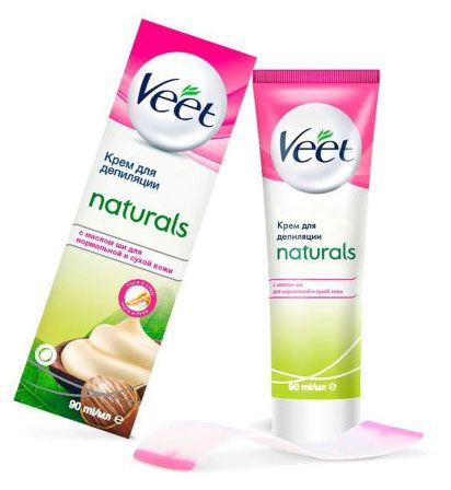 Крем для депиляции Veet Naturals с маслом виноградной косточки, 100 мл