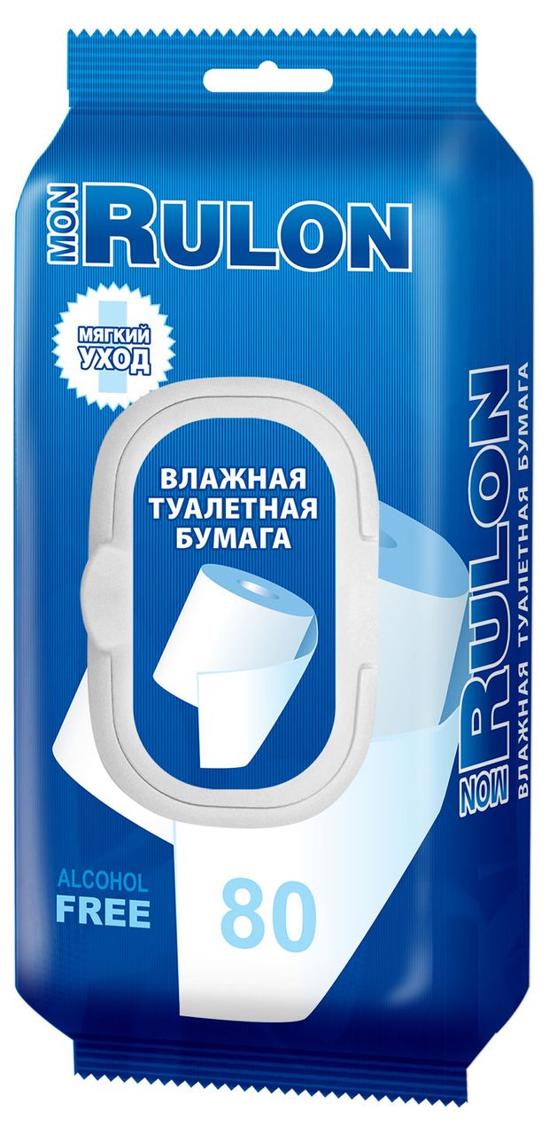 Влажная туалетная бумага Mon Rulon, 80 шт