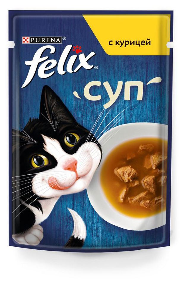 Влажный корм для кошек Felix с курицей в соусе, 48 г