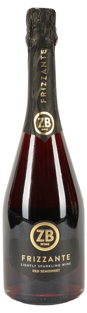 Игристое вино ZB Wine Frizzante красное полусладкое Россия, 0,75 л