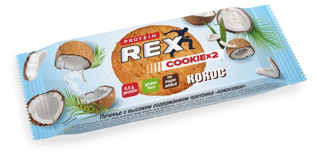 Печенье протеиновое Protein Rex кокос, 50 г