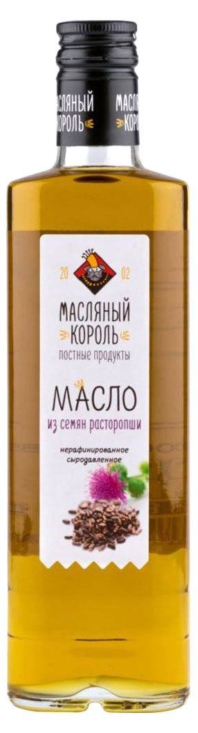 Масло из семян расторопши Масляный король нерафинированное, 350мл