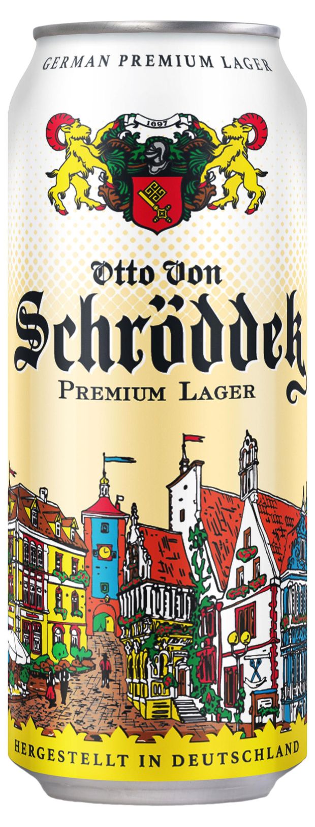 Пиво Otto von Schrdder Premium Lager светлое фильтрованное 4,9%, 500 мл