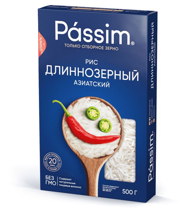 Рис длиннозерный азиатский Passim 500 г 139₽