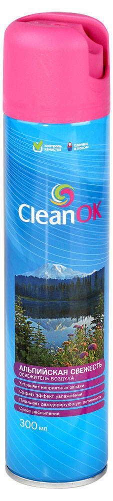 Освежитель воздуха CleanOK Альпийская свежесть, 300 мл