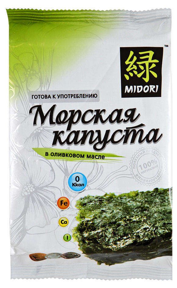 Морская капуста MIDORI в оливковом масле, 5 г