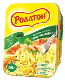 Лапша быстрого приготовления Роллтон яичная с курицей 90 г 55₽