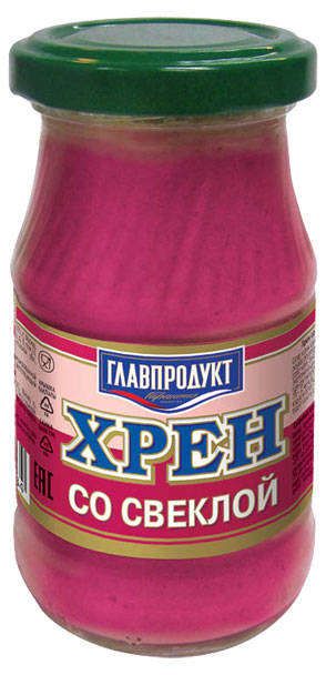 Хрен столовый ГЛАВПРОДУКТ со свеклой, 170 г