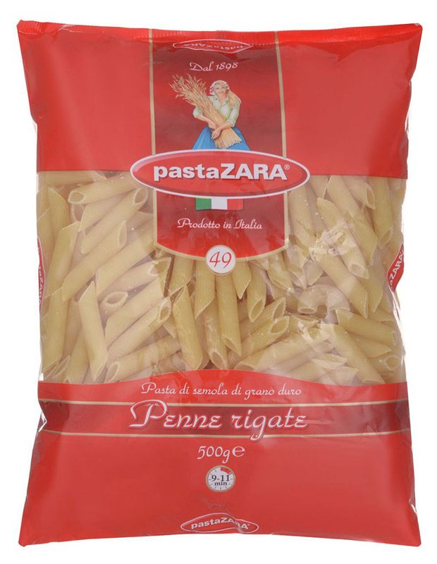 Макаронные изделия Pasta Zara перья 500 г 114₽