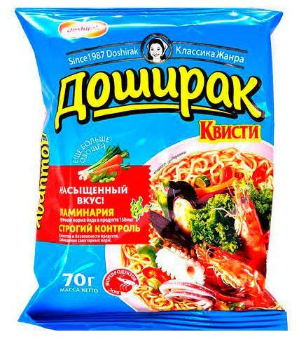 Лапша быстрого приготовления Доширак вкус морепродуктов и перца 70 г 25₽