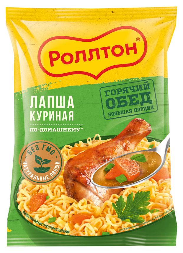 Лапша быстрого приготовления Роллтон курица по-домашнему 85 г 31₽