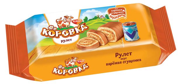 Мини рулеты рот фронт коровка вкус топленое молоко, 210г