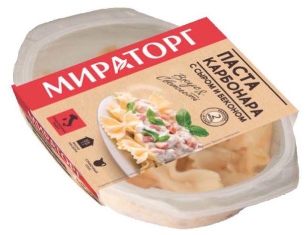 Паста Карбонара Мираторг с сыром и беконом, 260 г