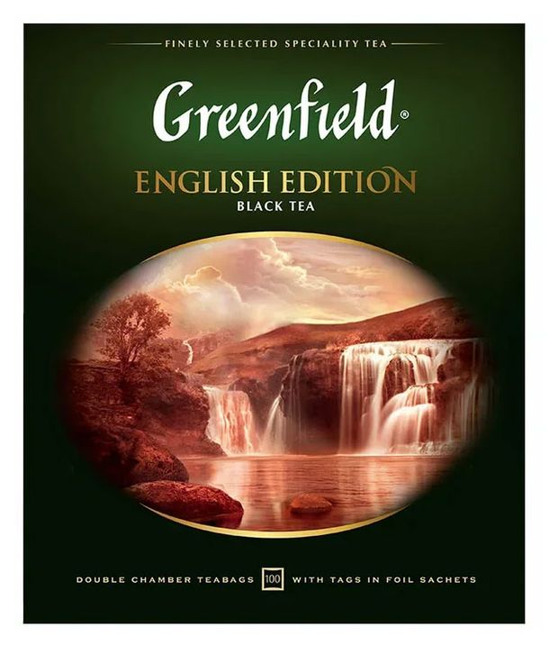 фото Чай черный greenfield english edition в пакетиках, 100 шт