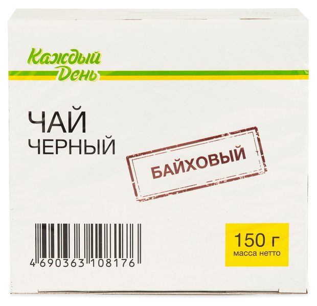 Чай черный Каждый День байховый 100x15 г 85₽