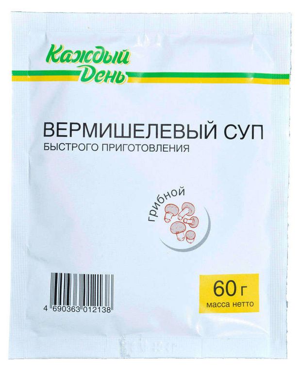 Суп вермишелевый Каждый день грибной, 60 г