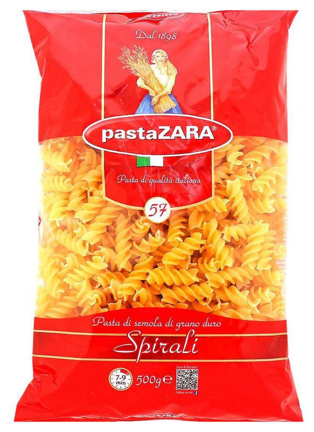 Макаронные изделия Pasta Zara 57 спиральки 500 г 114₽