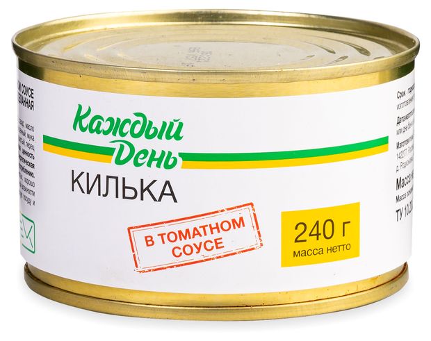 Килька Каждый день в томатном соусе, 240 г