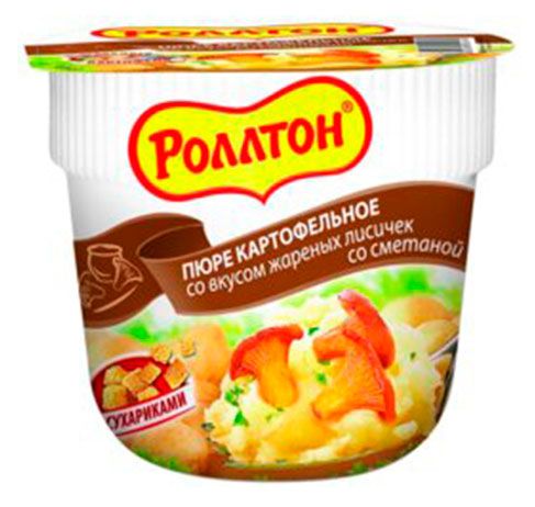 Пюре картофельное Роллтон со вкусом жареных лисичек со сметаной 40 г 45₽