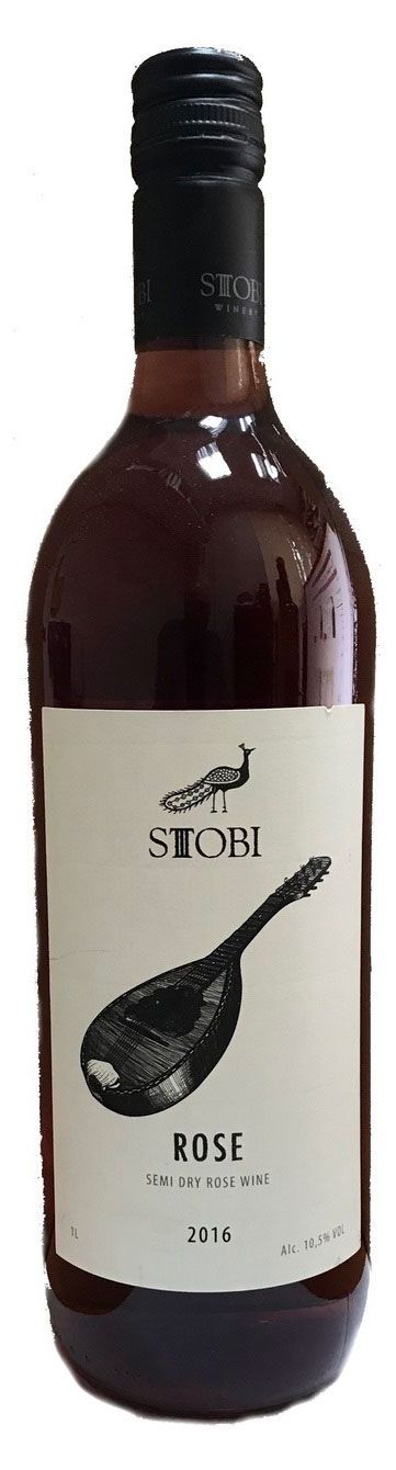 Вино STOBI Rose розовое полусухое Македония, 1 л