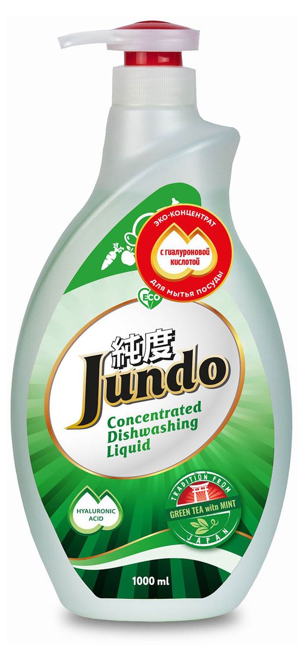 Гель для мытья посуды Jundo Green tea with Mint, 1 л