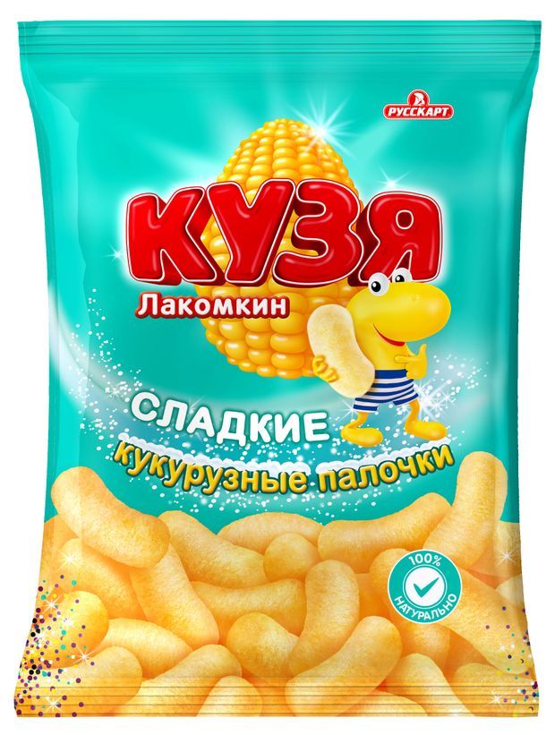 Палочки кукурузные Русскарт КУЗЯ Лакомкин сладкие 140 г 89₽