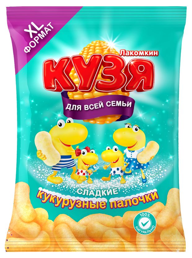 Палочки кукурузные Русскарт КУЗЯ Лакомкин сладкие 190 г 117₽