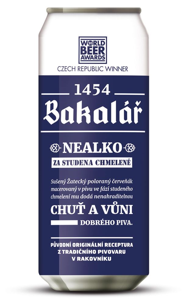 Пиво безалкогольное Bakalar Nealko Za Studena Chelemy светлое фильтрованное 05 500 мл 189₽