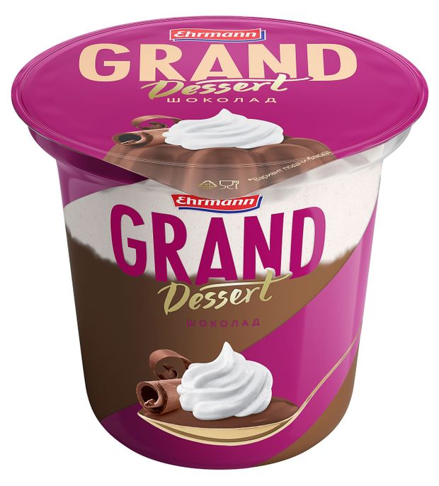 Пудинг Ehrmann Grand Dessert шоколад 52 200 г 98₽