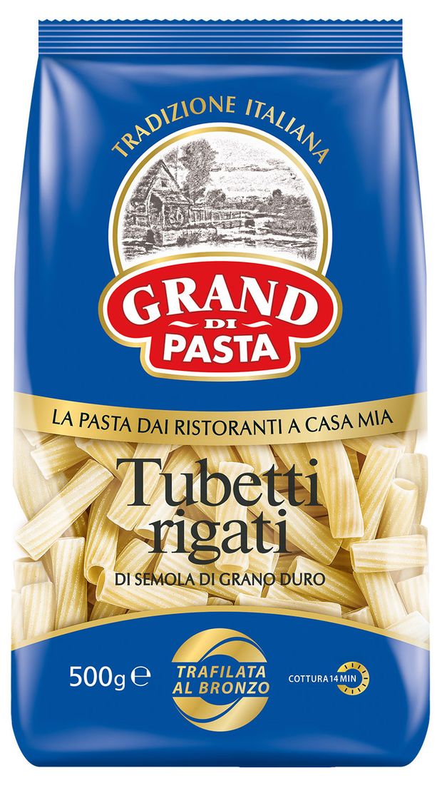 Макаронные изделия Grand di Pasta Tubetti Rigati Трубочки, 500 г