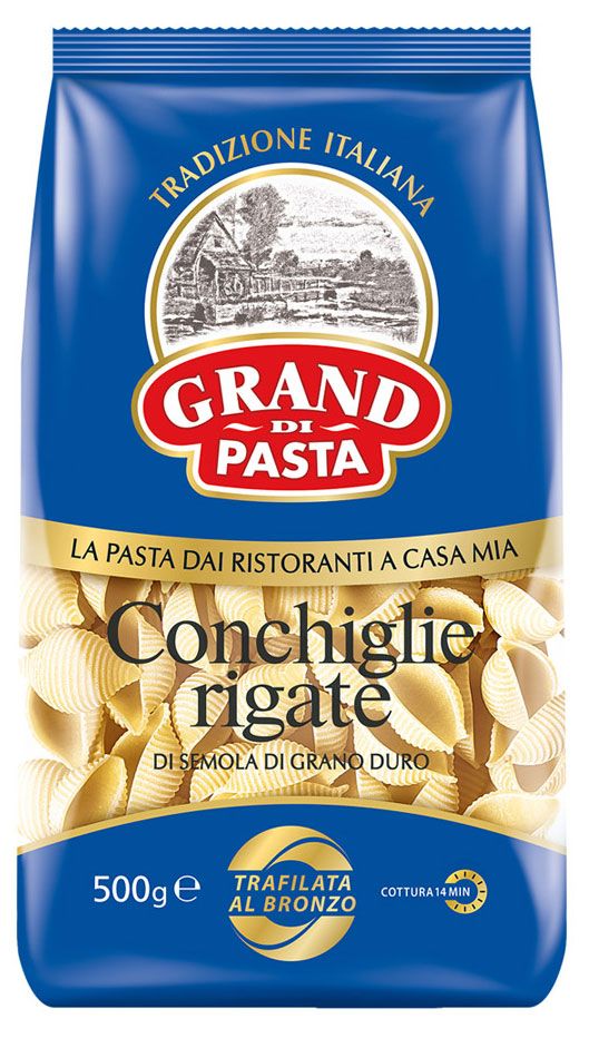 Макаронные изделия Grand Di Pasta Conchiglie Rigate, 500 г