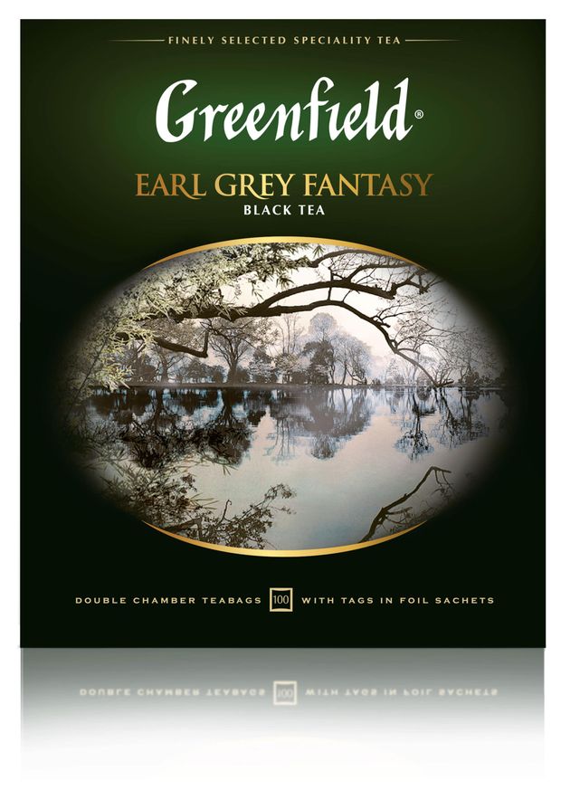 фото Чай черный greenfield earl grey fantasy с ароматом бергамота в пакетиках, 100х2 г